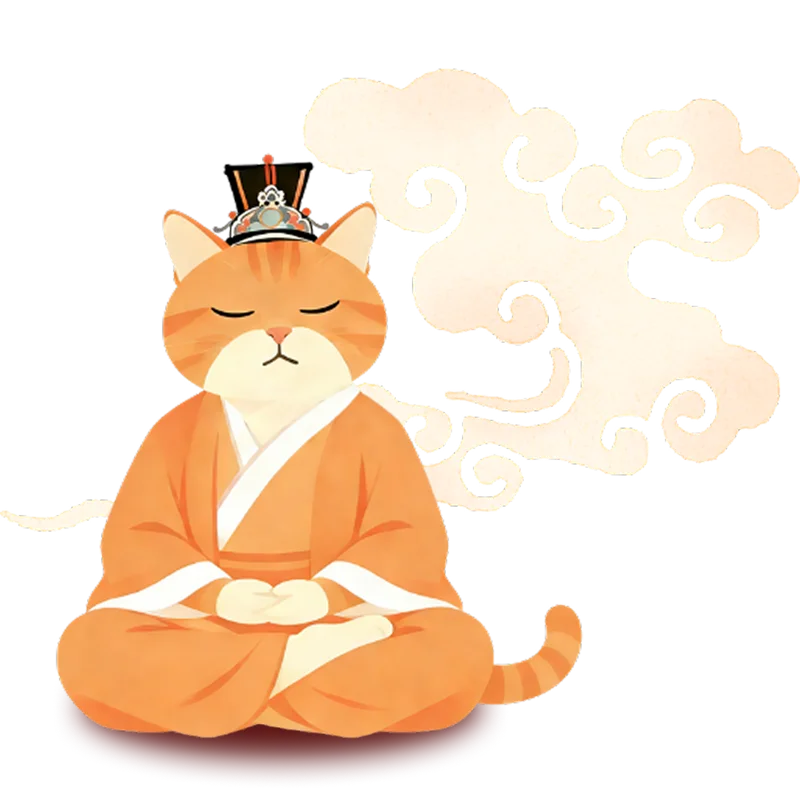 PurrrrrFocus — Katzen- und Kranichbegleiter in einer zen-inspirierten Fokusszene